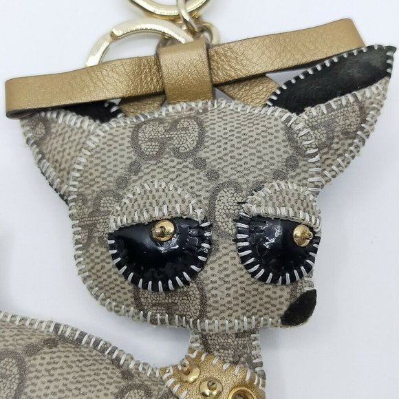 Authentic Gucci Key Ring GG Cat Light Brown - Picture 8 of 8